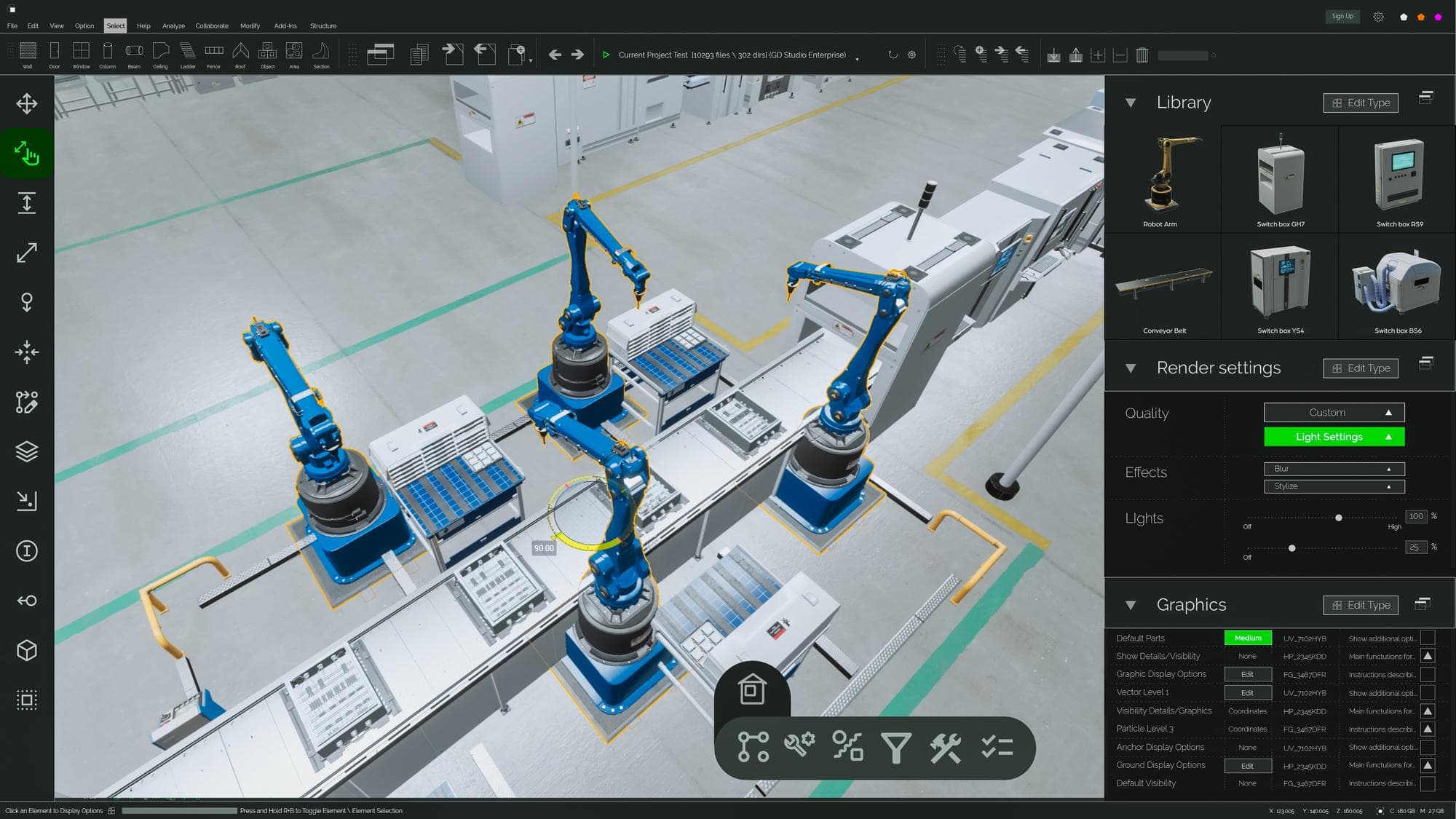 PCB factory overview (Digital Twin)