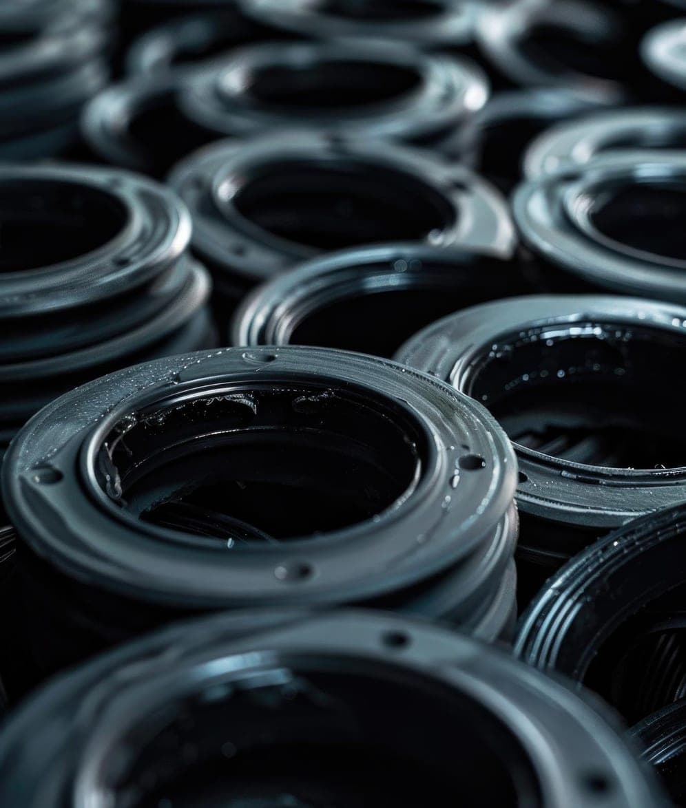 Injection-molded plastic and rubber parts